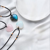 Natural Rose Quartz 3cm Love Necklace -20230509PNK